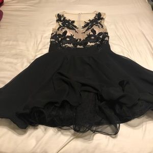 Black and Tan Lace Poofy Dress